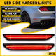LED Rear Bumper Side Marker Lights Lamps Pair For 2015-2022 Ford Mustang