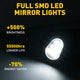 LED Side Mirror Puddle Light Lamps Assembly for 2010-2019 Dodge Ram 1500 2500 3500 4500 5500 Towing Mirror Lights, 6000K Cool White, 2pcs
