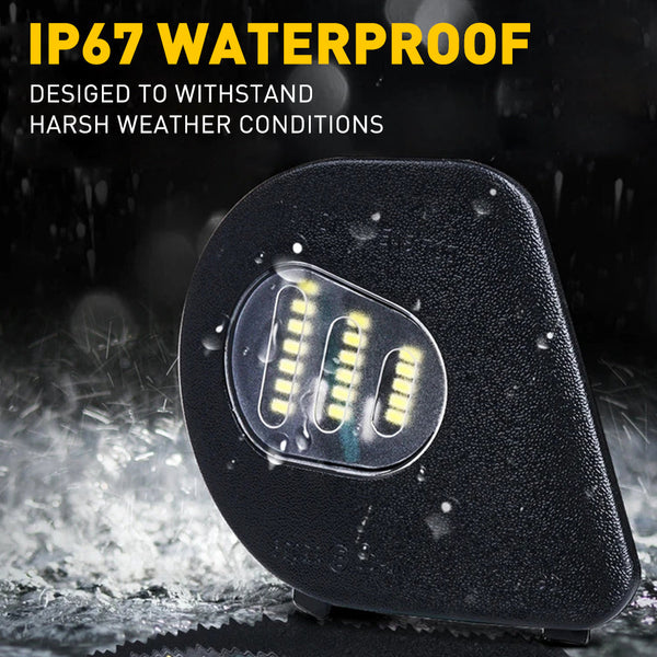 LED Side Mirror Puddle Light Lamps Assembly for 2010-2019 Dodge Ram 1500 2500 3500 4500 5500 Towing Mirror Lights, 6000K Cool White, 2pcs