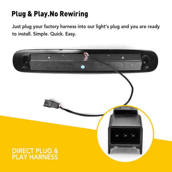 Led Third Brake Light Cargo Light High Mount Stop Light For 2007-2013 Silverado GMC1500 2500 3500