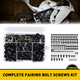 Motorcycle Fairing Nut And Bolt Assortment Kits Fasteners for Universal Motorcycle Mounting Kit