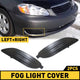 Pair Fog Light Cover Set Replacement for 2005-2008 Toyota Corolla