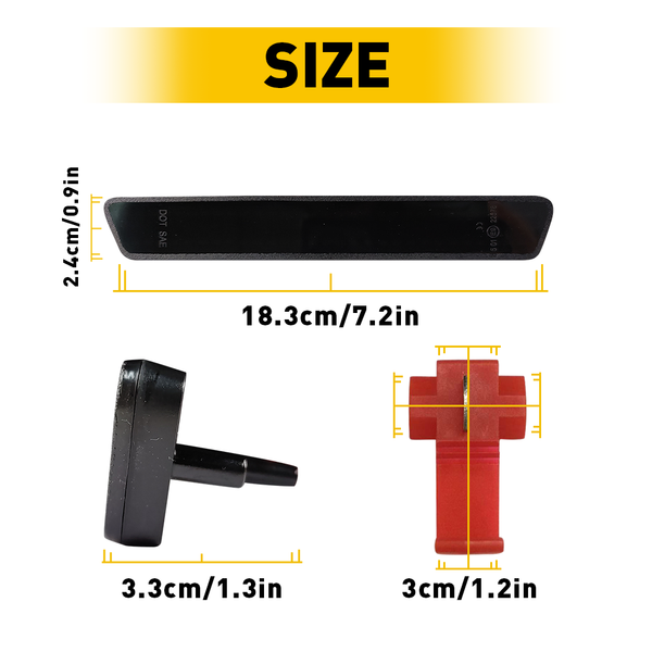 Rear Bumper LED Side Marker Light with Double-Row LED Bead Fit For 99-09 Ford Mustang