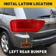 Rear Bumper Reflector Rear Left & Right Bumper Compatible with 2011-2018 Jeep, Dodge