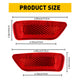 Rear Bumper Reflector Rear Left & Right Bumper Compatible with 2011-2018 Jeep, Dodge