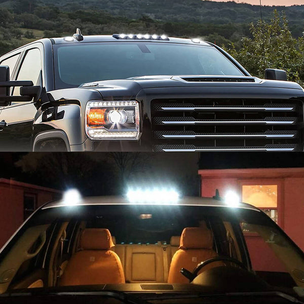 3Pcs White LED Cab Roof Marker Top lights For Chevrolet Silverado 3Pcs White LED Cab Roof Marker Top lights For Chevrolet Silverado