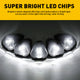 Smoked Len White Light LED Truck Cab Light for 99-16 Ford E150-450 and F250-750 Super Duty Pickup Trucks
