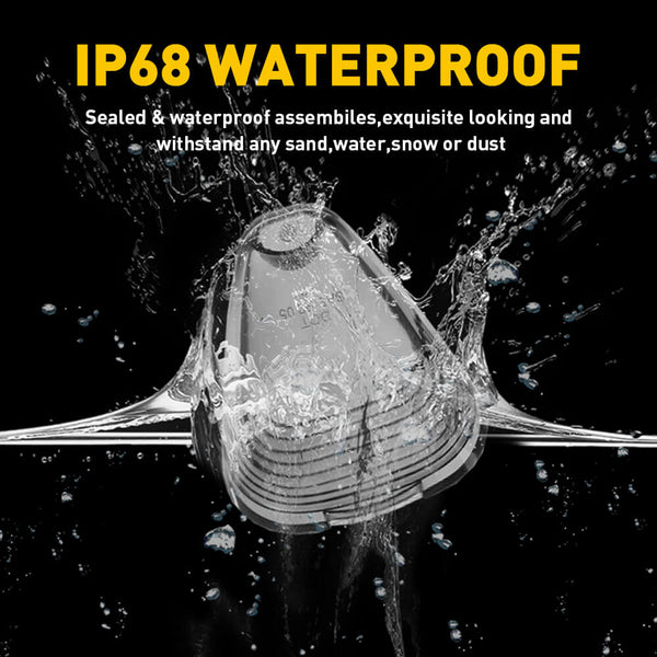 Smoked Len White Light LED Truck Cab Light for 99-16 Ford E150-450 and F250-750 Super Duty Pickup Trucks