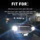 Smoked Len White Light LED Truck Cab Light for 99-16 Ford E150-450 and F250-750 Super Duty Pickup Trucks