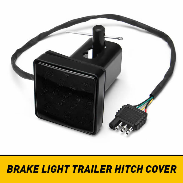 Smoked Shell 15pcs LED Brake Light Trailer Hitch Cover (1 pack)