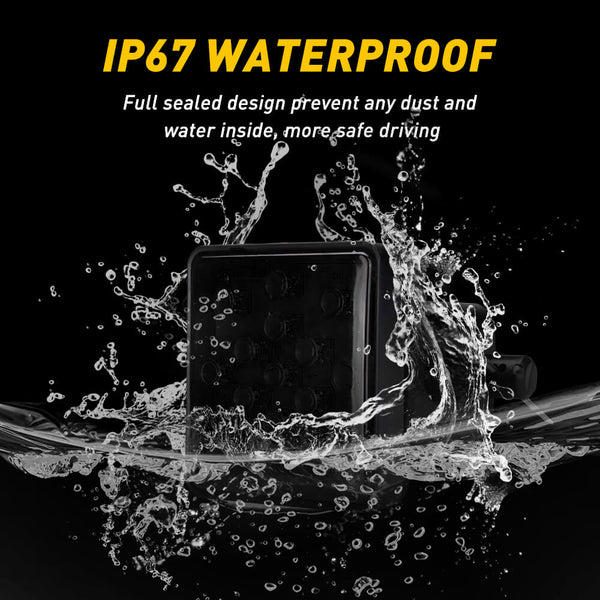 Smoked Shell 15pcs LED Brake Light Trailer Hitch Cover (1 pack)