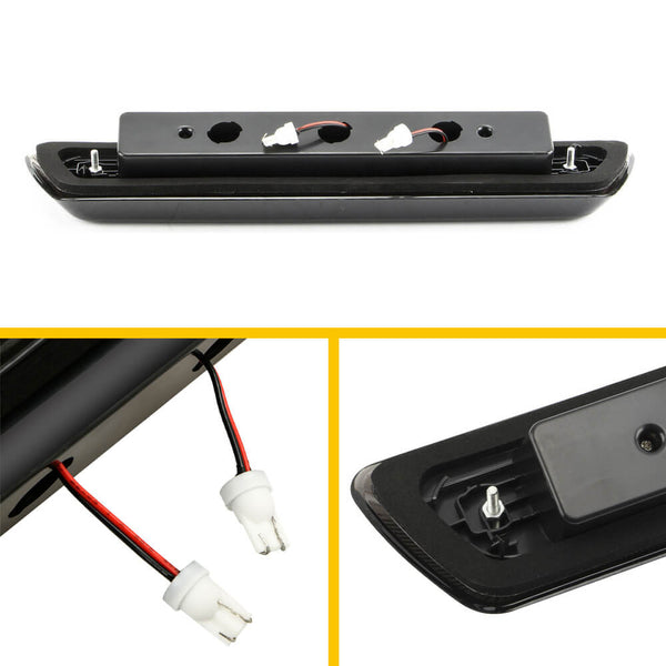 Smoked Shell Lens Red+White Super Bright LED Third Brake Light, Cargo and Brake Light Compatible with 09-14 Ford F150 Models