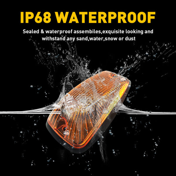 Smoked/Yellow Len LED Truck Cab Light Kit Fits 98-02 Chevy and GMC Pickup Trucks