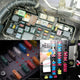 Standard & Mini Size 220 Pieces Car Fuses Assortment Kit, and 12-Way Blade Car Fuse Box with Waterproof Cover (with 24pcs Fuse), Replacement Fuses for Universal Vehicle