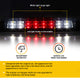 Third Brake Light for 1999-2015 Ford F250 F450 F550 High Mount Led Brake Lights Cargo Lamp Waterproof