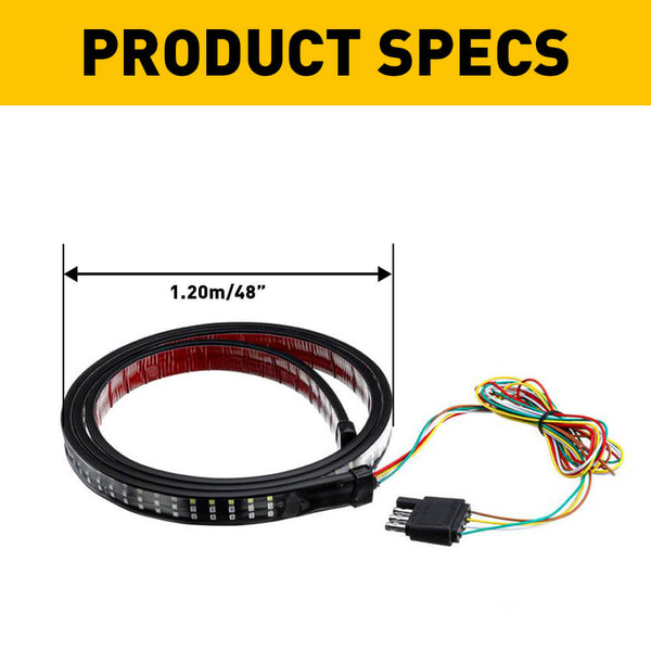 Univeral Triple Row LED Tailgate Light Bar for Trucks(48inch/60inch)