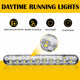 Universal LED Daytime Running Lights Kit White Light Turn Signal Amber(30pcs LED Chips)