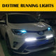 Universal LED Daytime Running Lights Strips White Light Turn Signal Yellow Flow-15.5/23.5/27.5/34.5cm