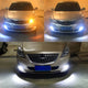 Universal LED Daytime Running Lights Strips White Light Turn Signal Yellow Flow-15.5/23.5/27.5/34.5cm