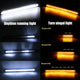 Universal LED Daytime Running Lights Strips White Light Turn Signal Yellow Flow-15.5/23.5/27.5/34.5cm