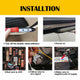 Universal LED Daytime Running Lights Strips White Light Turn Signal Yellow Flow-15.5/23.5/27.5/34.5cm