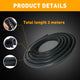 Universal T, U, D-Shaped, and Five-Hole Rubber Car Window Weather Stripping, Car Window Door Engine Cover Noise Insulation