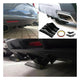 Universal Triangle Rear Bumper Diffuser for Cars，Triangle Type Black/ Carbon Fiber, 4pcs