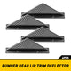Universal Triangle Rear Bumper Diffuser for Cars，Triangle Type Black/ Carbon Fiber, 4pcs