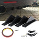 Universal Triangle Rear Bumper Diffuser for Cars，Triangle Type Black/ Carbon Fiber, 4pcs
