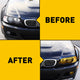 Universal Vinyl Car Light Tint Film for Headlight, Fog Light, Tail Light, Dark Black and Yellow Tint Film Roll Self Adhesive Accessories Parts 12 x 72inch