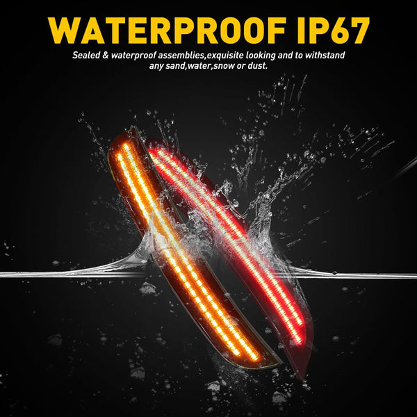 4x LED Front & Rear Bumper Side Marker Lights For Chrysler 300 / 300C / 300S (2015-2023)